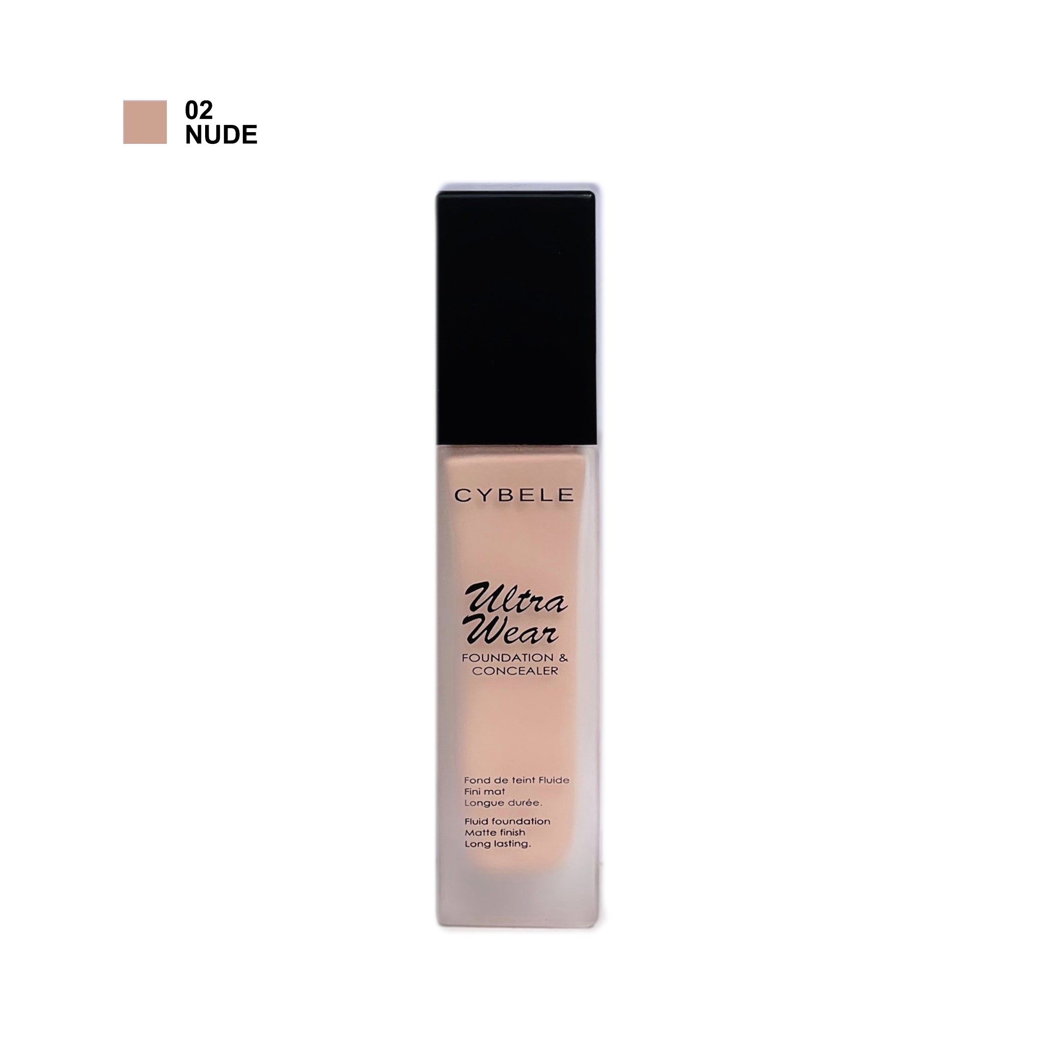 02Nude.jpg Cybele Ultra Wear Foundation & Concealer 02 Nude - Image 1