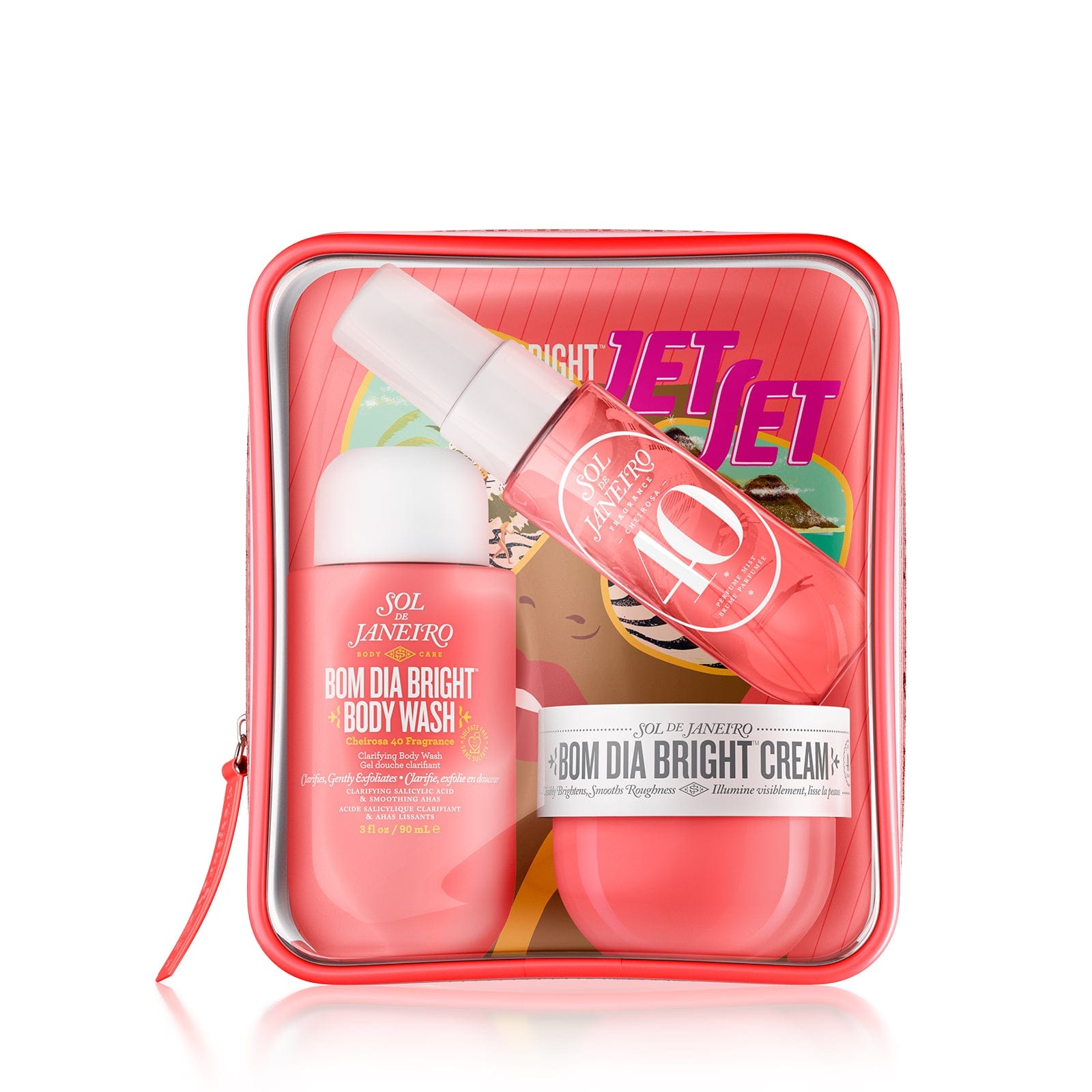BD_Jet_Set_1.jpg Sol de Janeiro Bom Dia Bright Cheirosa 40 Perfume Mist 30ml - Body Cream 50ml - Body Wash 90ml - Image 1