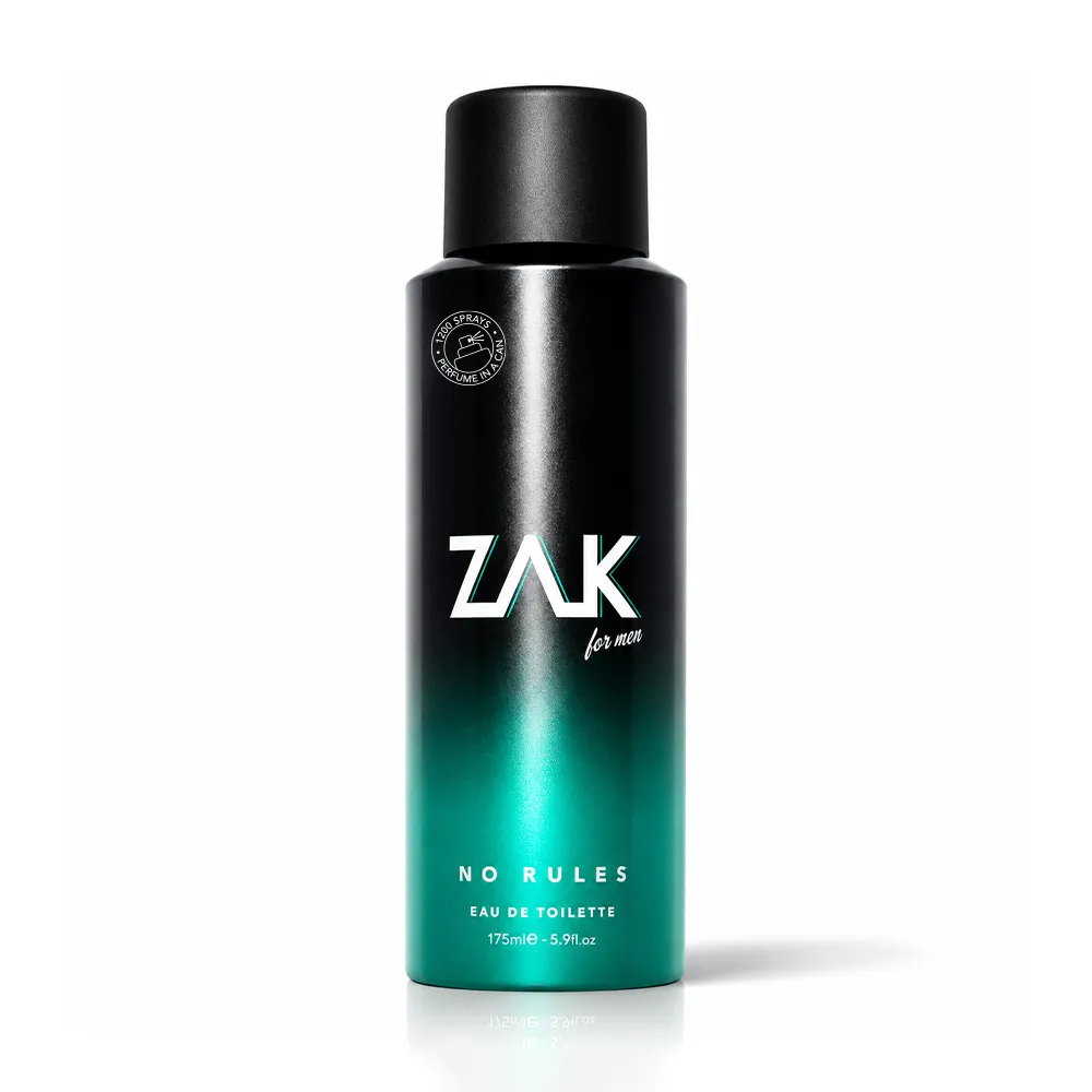 Zak Long Lasting Premium Fragrance For Men No Rules 175ml
