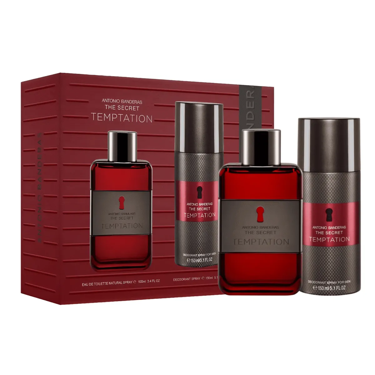 Antonio Banderas The Secret Temptation For Him EDT 100ml + Deodorant Spray 150ml
