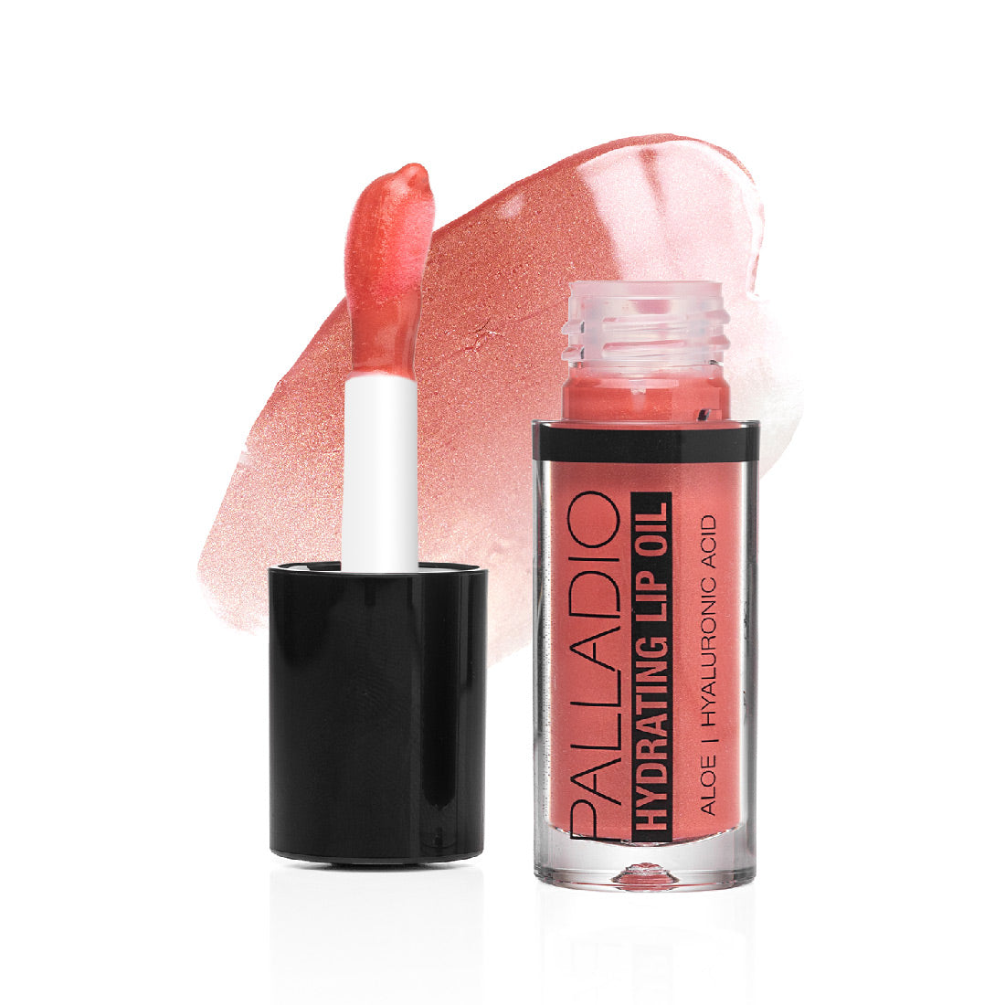 lo20-fly-hydrating-lip-oil-web-ready-1100x1100-open-component-with-swatch.jpg Palladio Hydrating Lip Oil LO20 Fly - Image 1