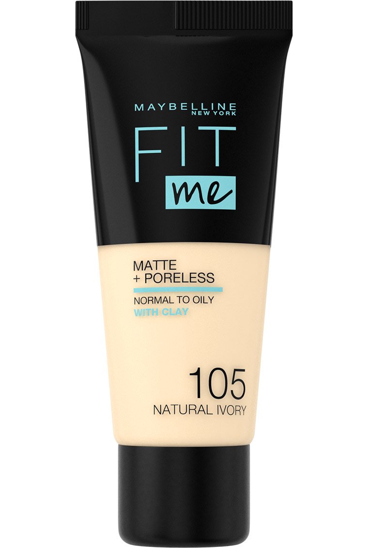 maybelline-fit-me-matte-poreless-eu-105-natural-ivory-03600531324919-primary.jpg Maybelline Fit Me Matte + Poreless Liquid Foundation 105 Natural Ivory - Image 1
