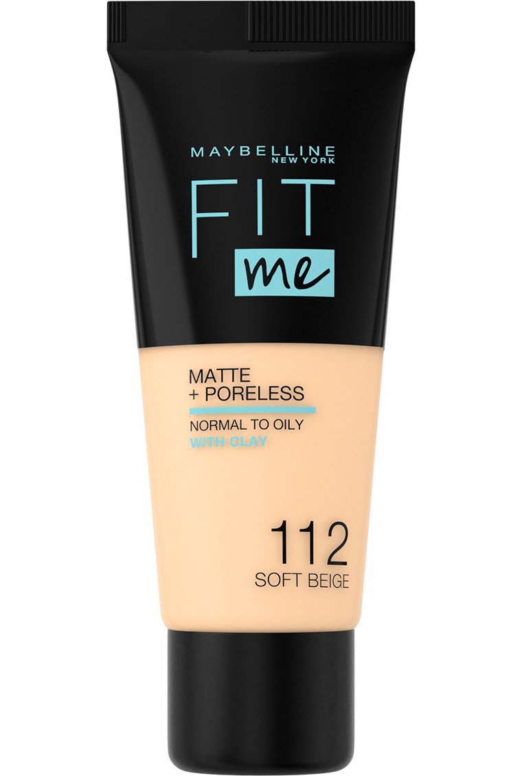 maybelline-fit-me-matte-poreless-eu-112-soft-beige-03600531544652-primary.jpg Maybelline Fit ME Matte + Poreless Liquid Foundation 112 Soft Beige - Image 1
