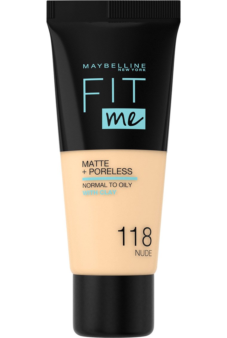 maybelline-fit-me-matte-poreless-eu-118-nude-03600531369392-primary.jpg Maybelline Fit ME Matte + Poreless Liquid Foundation 118 Nude - Image 1