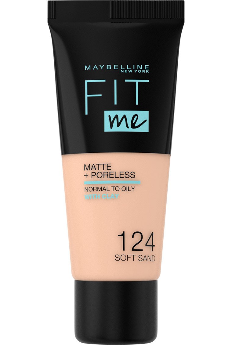 maybelline-fit-me-matte-poreless-eu-124-soft-sand-03600531429539-primary.jpg Maybelline Fit Me Matte + Poreless Liquid Foundation 124 Soft Sand - Image 1