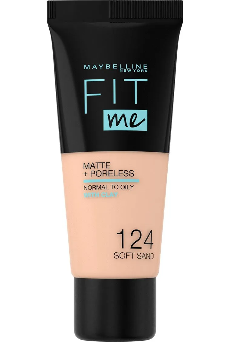 Maybelline Fit Me Matte + Poreless Liquid Foundation 124 Soft Sand