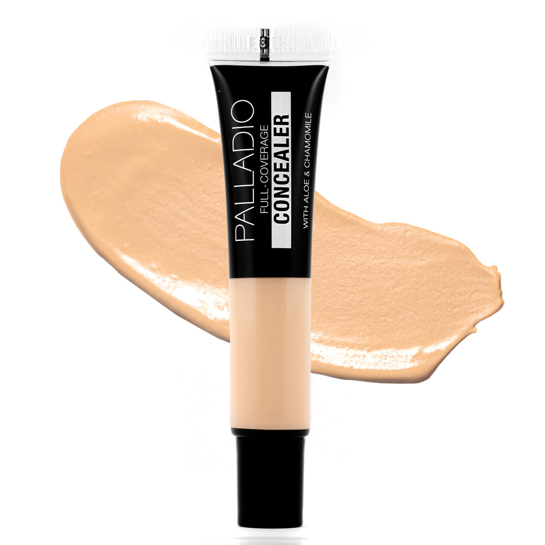 pct02-vanilla-latte-full-coverage-concaler-with-swatch.jpg Palladio Under Eyes Disguise Full Coverage Concealer PCT02 Vanilla Latte - Image 1