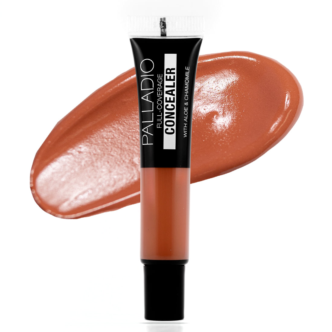 pct12-peach-tea-full-coverage-concaler-with-swatch.jpg Palladio Under Eyes Disguise Full Coverage Concealer PCT12 Peach Tea - Image 1