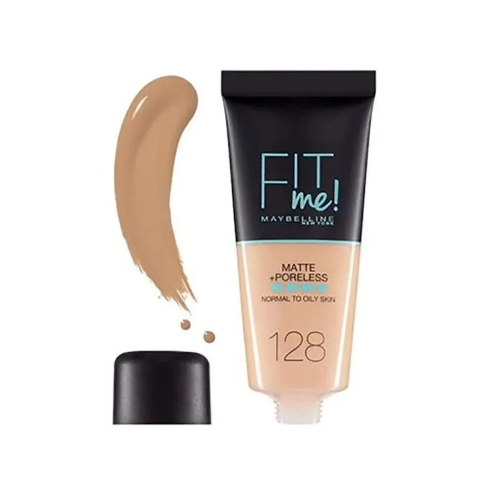 Fit Me Matte + Poreless Liquid Foundation 128 Warm Nude